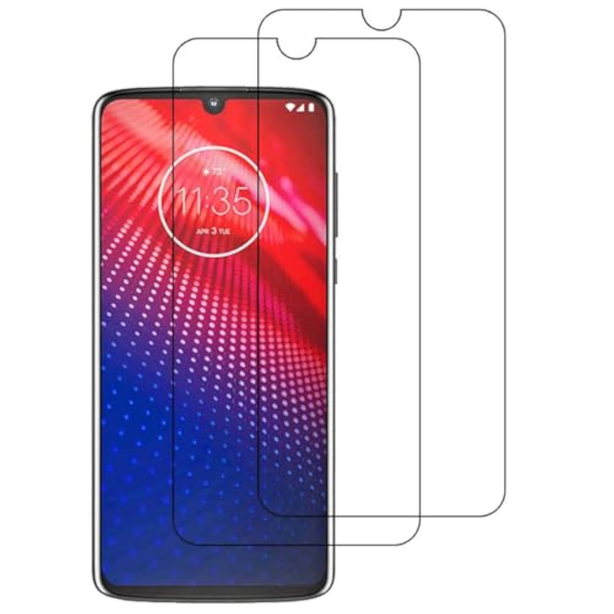 [2 Pack] For Motorola Moto Z4 Xt1980 6.4" Xt1980-3 Xt1980-4 Tempered Glass Screen Protector 9H High Clear Frontier Film