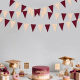 30 Ft Burgundy Party Decorations Champagne Gold Burgundy Triangle Bann