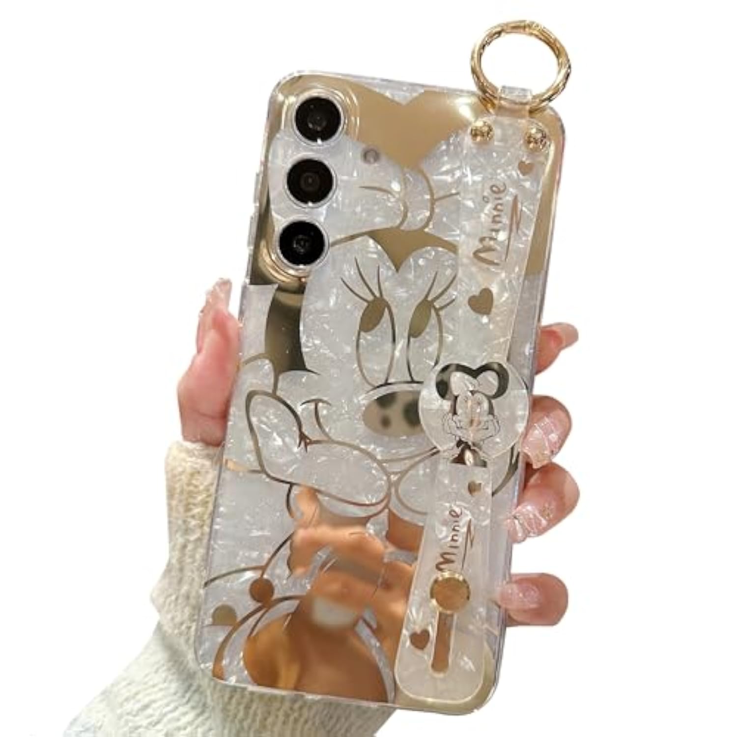 For Galaxy S25 Case Wrist Band Kickstand Cover Ultra Slim Imd Animal Pattern Shockproof Protection Holder Cover For Samsung Galaxy S25 5G(Cartoon Characters)