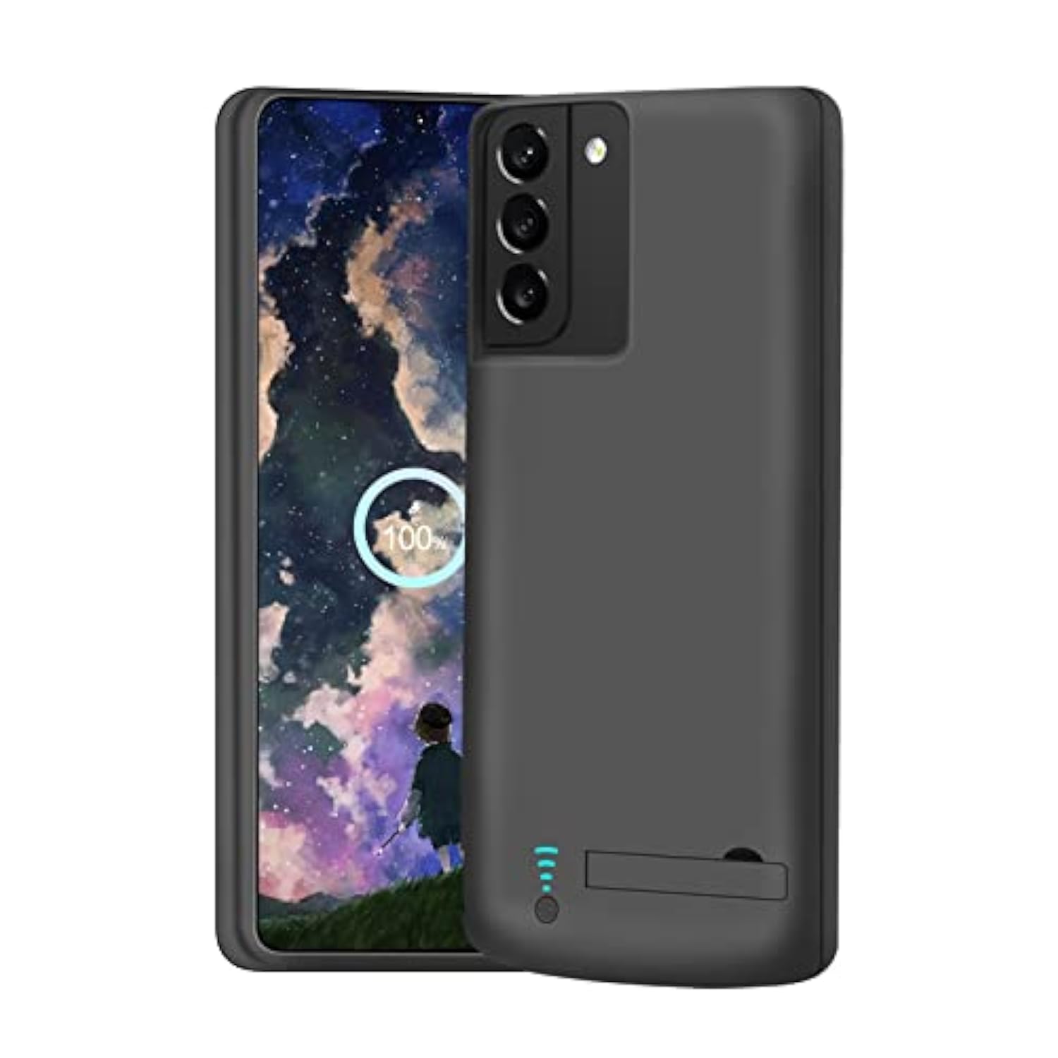 Battery Case For Samsung Galaxy S22+ / S22 Plus, 5000Mah Rechargeable Extended Battery Charging Charger Case, Add 100% Extra Juice (6.6 Inches) Black