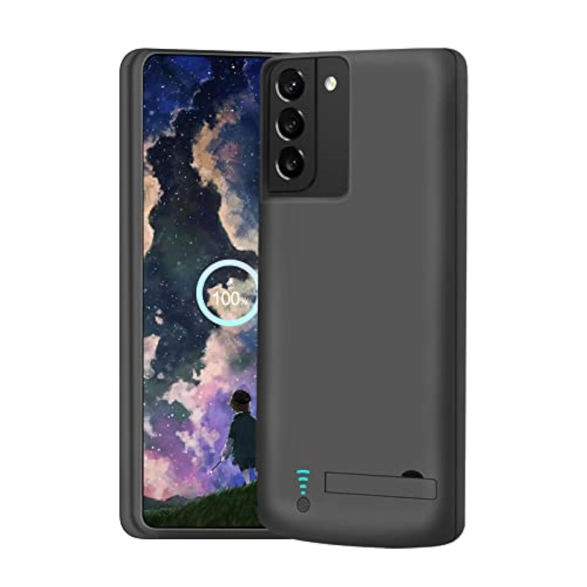 Battery Case For Samsung Galaxy S22+ / S22 Plus, 5000Mah Rechargeable Extended Battery Charging Charger Case, Add 100% Extra Juice (6.6 Inches) Black