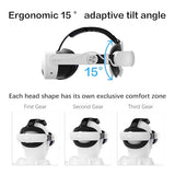 Head Strap For Oculus Meta Quest 3/3S With Battery, Adjustable Vr Accessories With One-Click Fit, Rear Cushion Dial, 24H Playtime, Vr Head Strap Reduce Facial Stress For Gaming Comfort