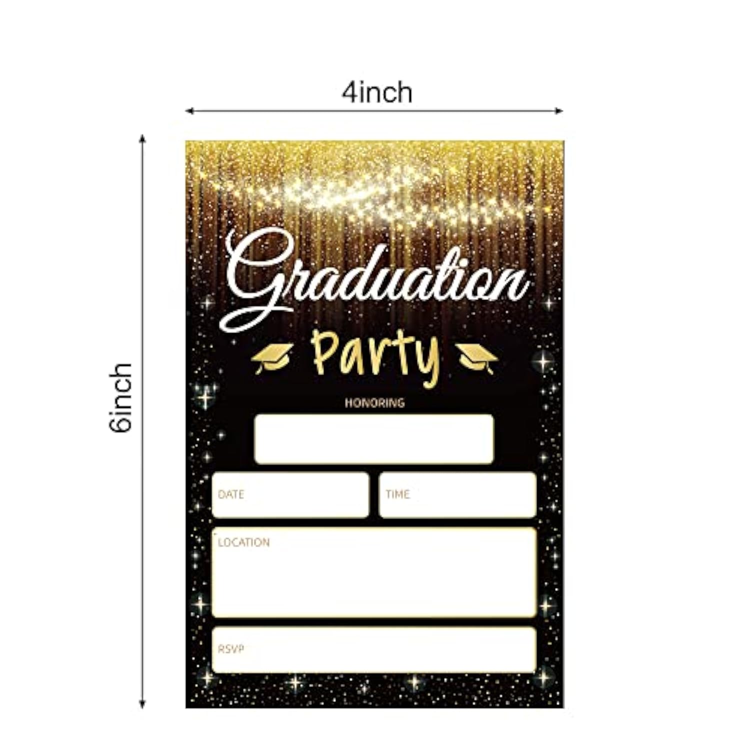 Graduation Invites With Envelopes 20 Pack Grad Celebration Party Decorations Supplies (009) (009)