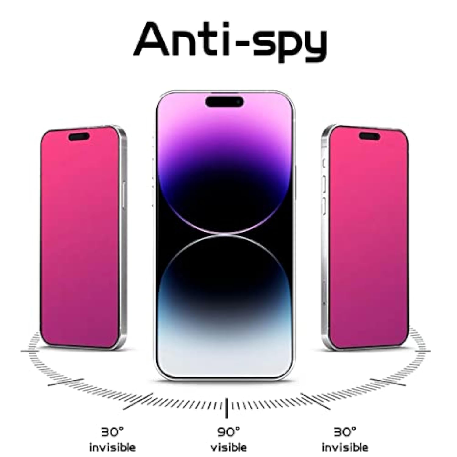 2 Pack Gradient Tempered Glass For Iphone 14 Pro Max Privacy Screen Protector For Iphone14 Promax 6.7Inch Anti Spy Anti Blue Light Eye Protection Hd Ultra Clear Anti-Scratch Bubble Free