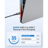 Usb4 Cable With Led Display,Supports 8K Video,Max 40Gbps Data Transfer,240W Usb C To Usb C Charging Cable,Compatible With Lphone 16,Macbook,Thunderbolt 3,Monitor,Docking Stations(3.3Ft)