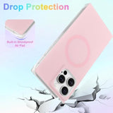 Rectangle Case For Iphone 16 Pro Max Case For Women Girls Boys [Compatible With Magsafe] Cute Candy Color Design, Kawaii Aesthetic Girly Magnetic Protective Phone Cover, Light Pink