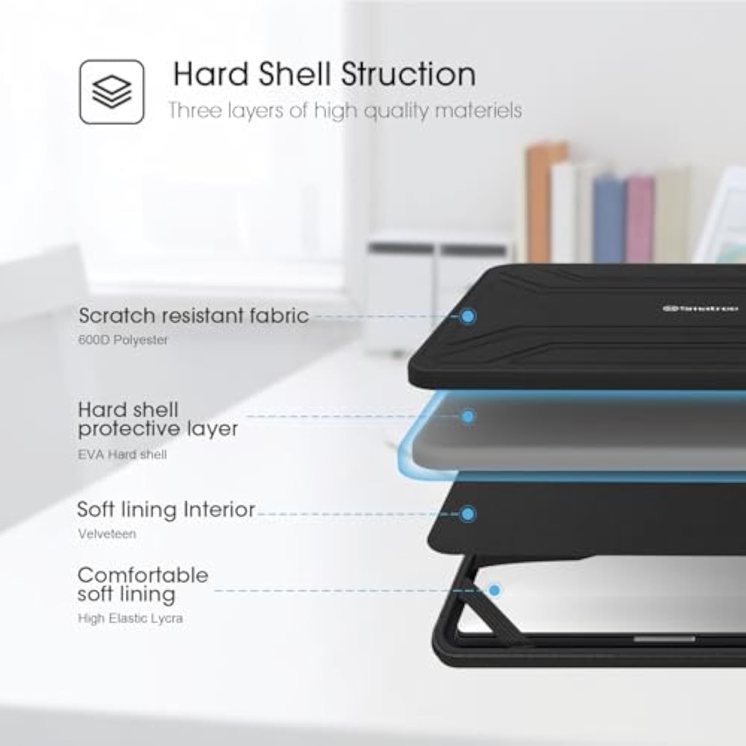 Smatree Hard Shell Laptop Sleeve for 16inch HP ZBook Power G11/G11A,HP ZBook Firefly G11/G11A, for 16.2inch MacBook Pro M4 2024/M3 2023, for 16inch Samsung Galaxy Book 5/4/3 Pro 360,Galaxy Book 4 Edge