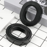 Geekria Silicone Rubber Comfortable Replacement Ear Pads for HyperX Cloud 2/ Alpha/AlphaS/Core/Stinger/Flight, Razer Kaira/Kaira Pro/X, Sennheiser HD280 Headphones (Black)