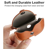 Genuine Leather Case Compatible With Airpods Pro Case 2Nd/1St Gen (2023/2022/2019), Protective Cover For Apple Airpods Pro 2/Pro Wireless Charging Case With Keychain And Snap Lock Brown