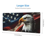 Eagle Usa Flag Large Gaming Mouse Pad Xxl Waterproof Desk Mat With Non-Slip Rubber Base Keyboard Mousepad For Office Decor Computer Home 31.5X11.8 Inch