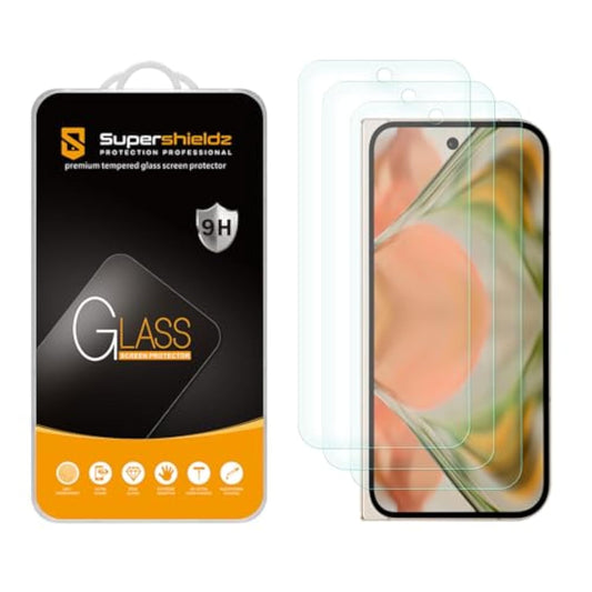 (3 Pack) Designed For Google Pixel 9 Pro Fold (Front Screen Only) [Case-Friendly] Tempered Glass Screen Protector, Anti Scratch, Bubble Free