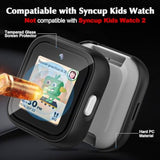 2 Pack Case Compatible With Tmobile Syncup Kids Watch Screen Protector, Hard Pc Case With Tempered Glass For Syncup Kids Watch Accessories Black