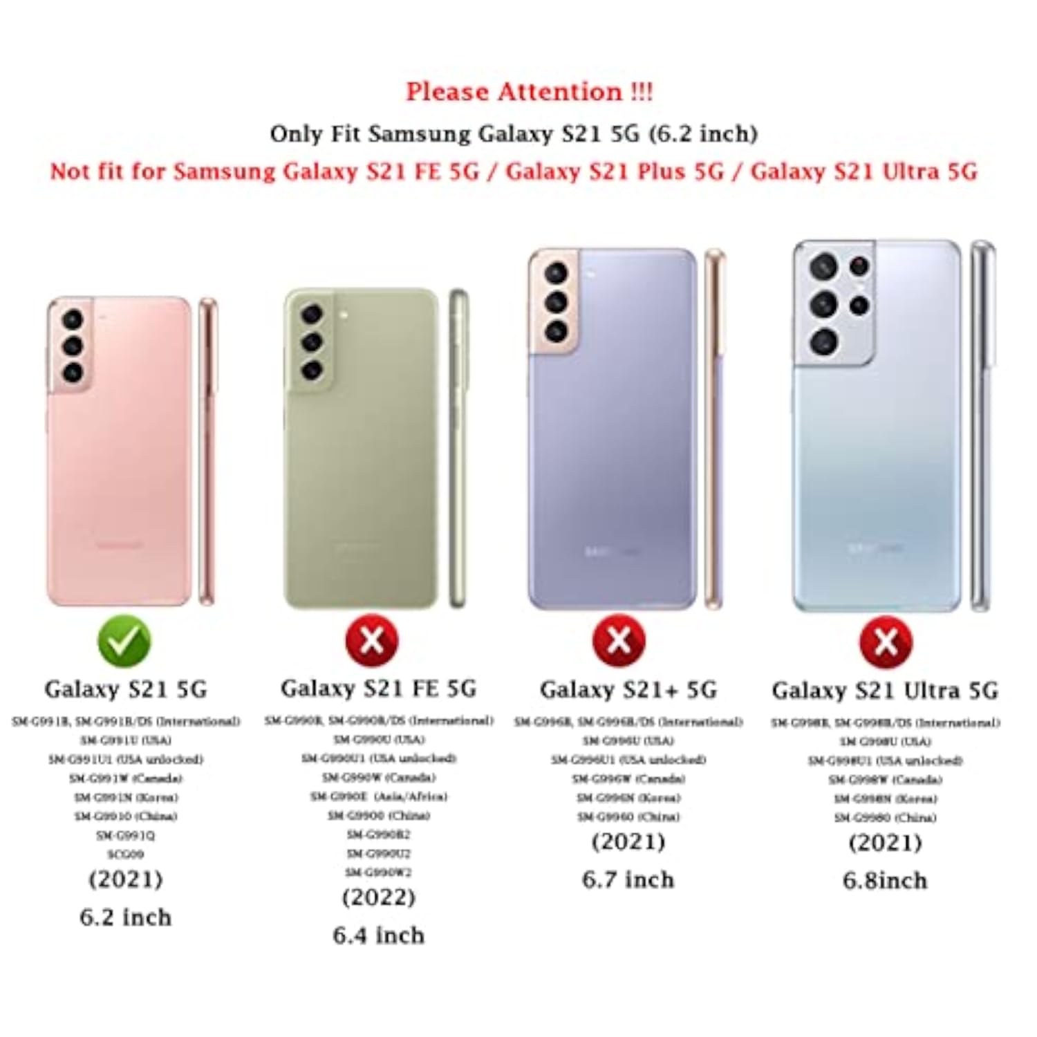 Samsung Galaxy S21 5G Dual Layer Military Grade Drop Tested Case with Camera Lens Cover and HD Screen Protector