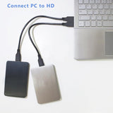 Short Usb To Usb Cable 1 Ft, Usb 3.0 Type A Male To Male Charging And Data Tra