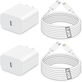 Iphone Charger Fast Charging,10Ft Iphone Charger [Apple Mfi Certified] 2Pack Long Charging Cable With 20W Usb C Charger Block With Usbc To Lightning Cable Compatible With Iphone 14 13 12 11 Pro Max Xr