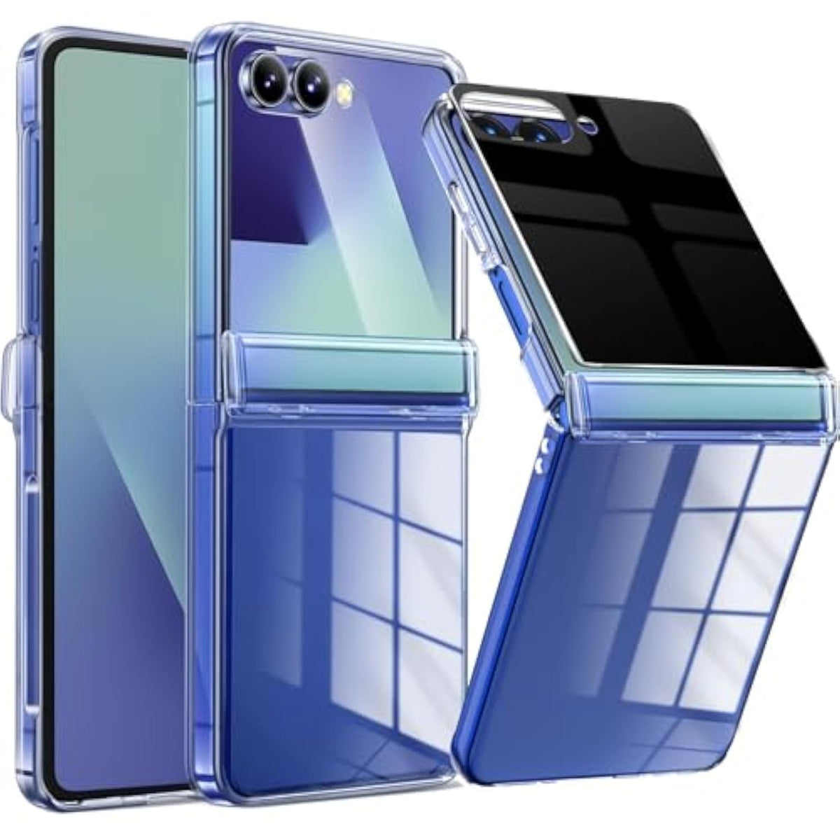 For Samsung Galaxy Z Flip 7 Case,With Privacy Screen Protector & Hinge Protection,Anti-Yellowing, Anti-Fingerprint,Hard Pc Ultra-Durable Case For Samsung Z Flip 7,Clear