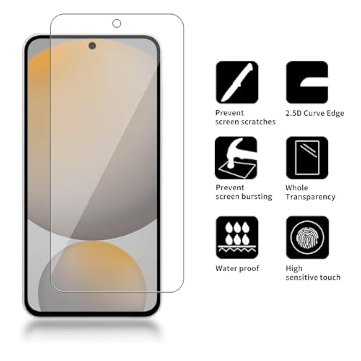 4 Pack Glass Screen Protector Compatible For Samsung Galaxy S25 Fe [9H Hardness]-Hd 5G Screen Tempered Glass, Scratch Resistant,Easy Install [Case Friendly]