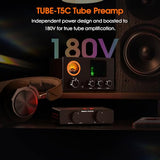 Douk Audio Vacuum Tube Preamp: Headphone Amp with VU Meter, 4-Way RCA Selector Switch Box, Preamplifier with Tone Control for Receivers, Amplifiers,