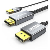 Active Hdmi To Displayport Cable (4K 60Hz,1080P 120Hz) Uni-Directional Hdmi 2.