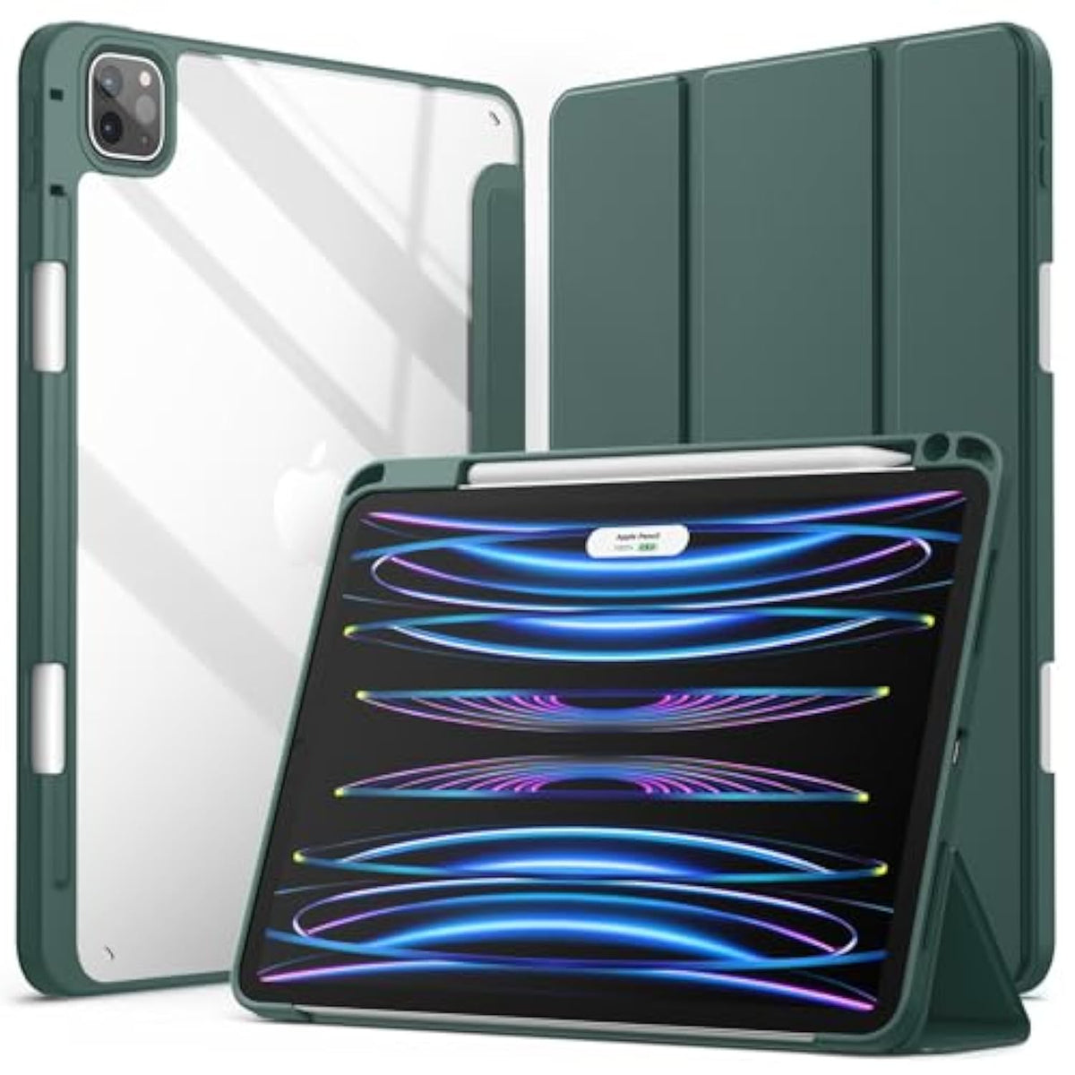 JETech Case for iPad Pro 11 Inch (2022/2021/2020/2018) with Pencil Holder, Cle