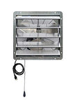 Ilg8Sf20V-T 20 Inch Shutter Exhaust Attic Garage Grow, Ventilation Fan With 3 Speed Thermostat 6 Foot Long 3 Plugs Cord, 20" - Variable, 3368 Cfm, 5000 Sqf Coverage Area, Silver