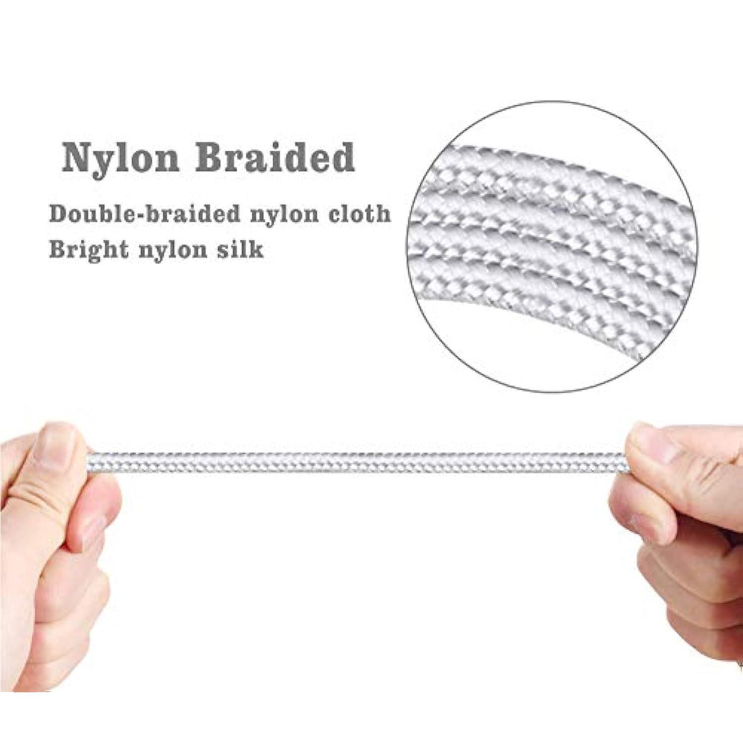 3Pack 10ft Nylon Braided High Speed USB Charging Cord Compatible with iPhone 12/11/XS/XR/X/8/7/6/5/iPad