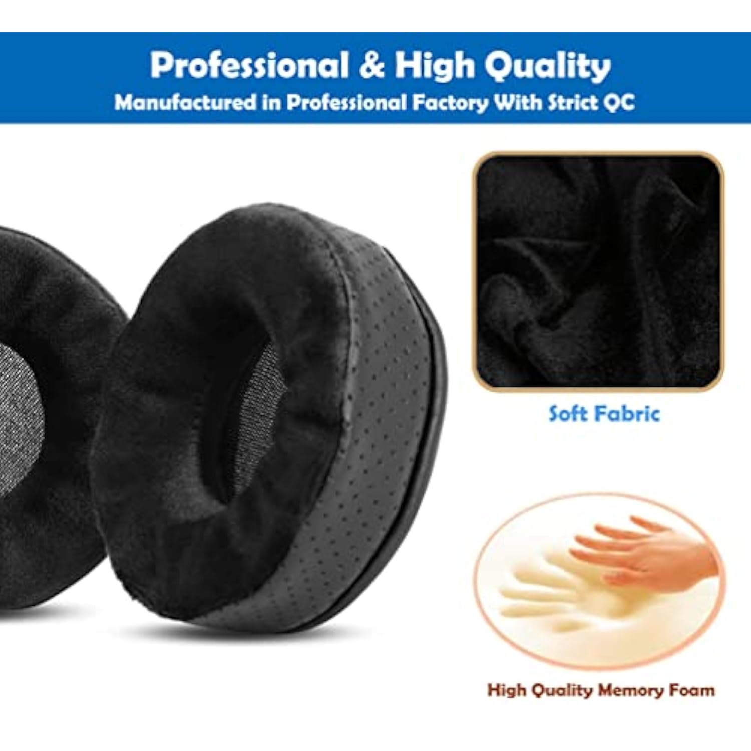 Thickened Headphone Replacement Earpads Cushion Headset Ear Pads Compatible With Allen&Heath Xone Xd40 Headphone