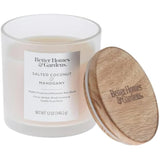 Better H&G Salted Coconut & Mahogany Scented Candle, 12 Oz Premium Wax Blend, Wooden Lid