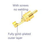 Rca Stereo Connector Plug With Spring Coax Audio Solderless Gold Plated Adapte