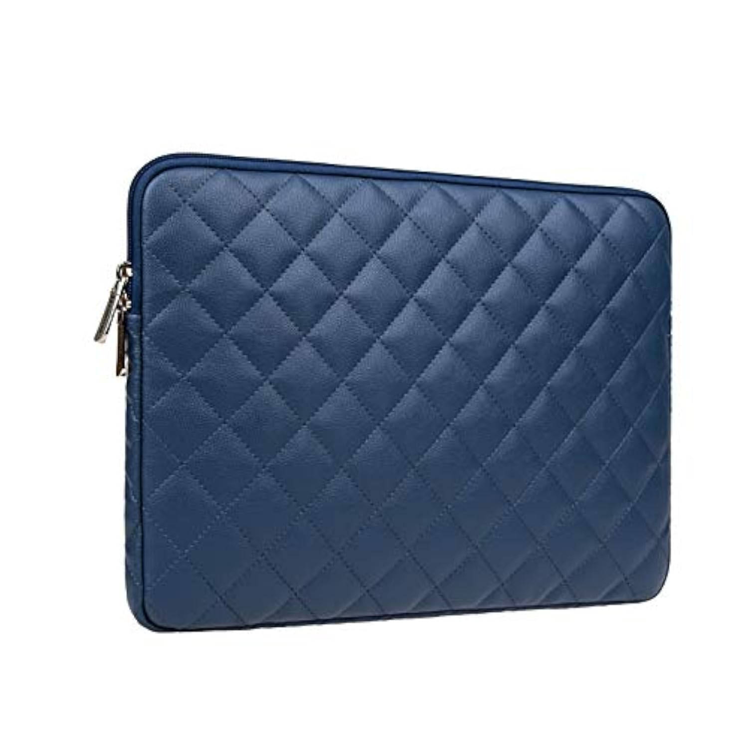 Rainyear 15 Inch Laptop Sleeve Diamond Pu Leather Case Shockproof Zipper Cover Carrying Bag Specially Compatible With 15.4" Macbook Pro/Air, Surface Laptop 3/4 15", New Xps 15 Touch (Navy Blue)