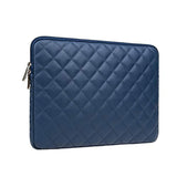 Rainyear 15 Inch Laptop Sleeve Diamond Pu Leather Case Shockproof Zipper Cover Carrying Bag Specially Compatible With 15.4" Macbook Pro/Air, Surface Laptop 3/4 15", New Xps 15 Touch (Navy Blue)