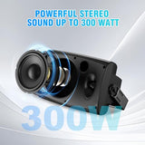 8-Inch 600W Passive Outdoor Speakers Wired, IP44-Rated Waterproof, All-Weather Speakers Ideal for Large Spaces (Commercial Areas, Spacious Backyards,