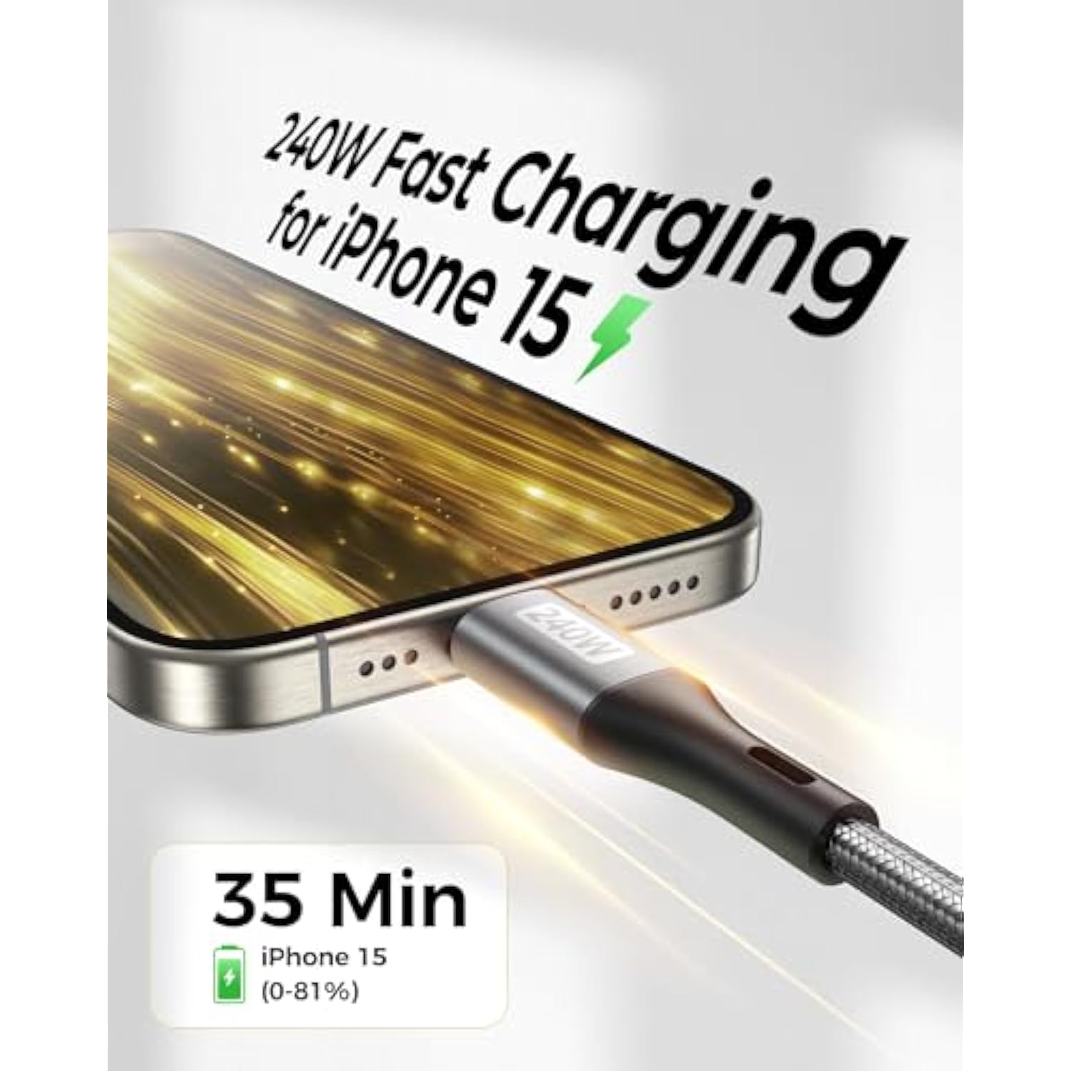 240W Usb C To Usb C Cable (3.3Ft, 2 Pack), Fast Charging Pd 3.1 [Compatible 14