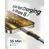 240W Usb C To Usb C Cable (3.3Ft, 2 Pack), Fast Charging Pd 3.1 [Compatible 14