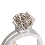 Handmade 3D Pop Up Diamond Ring Birthday Cards Creative Greeting Cards Papercraft (Diamond Ring)