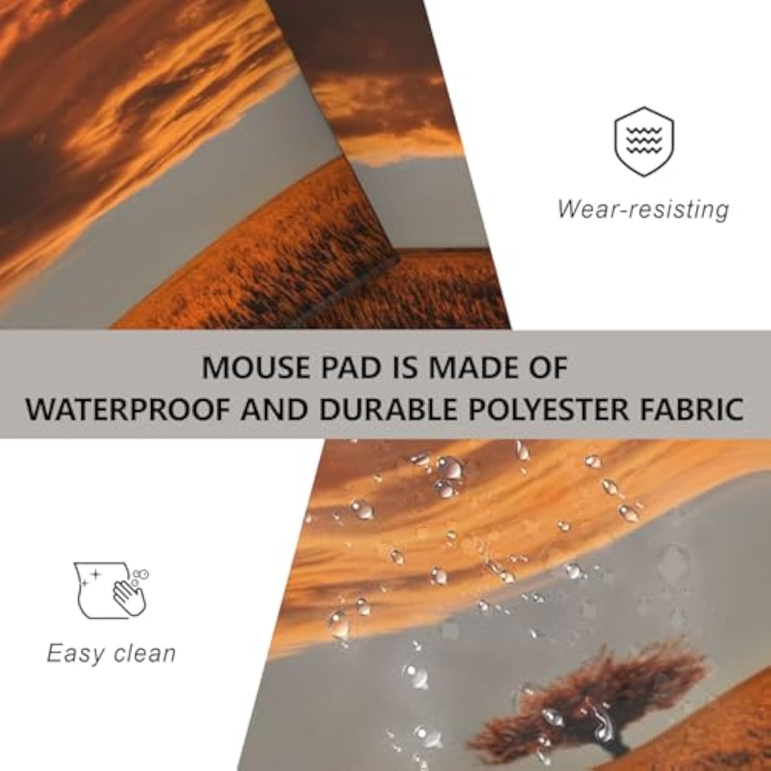 Egg Gaming Mouse Pad, Large Office Desktop Mousepad For Computer Laptop, Extended Work Desk Mat With Anti-Slip Base, Decorative Desk Pad 31.5×11.8 In (Fried Egg)