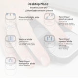 2 Bluetooth Detachable Air Mouse Touchpad Mouse With Voice Recording, Presentation Clicker Wireless Presenter Presentation Remote With Laser Pointer For Mac, Windows (Recording, Black)