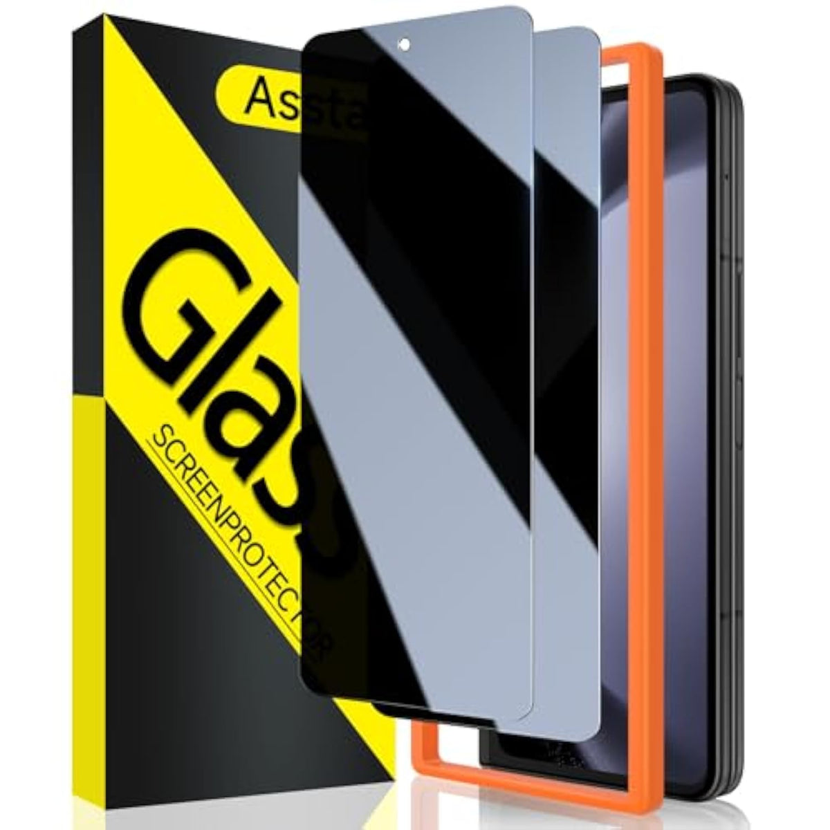 [2 Pack] Privacy Screen Protector For Samsung Galaxy Z Fold 6,9H Hardness Tempered Glass Front Privacy Samsung Galaxy Z Fold 6 Screen Protector,Anti-Scratch Case Friendly Accessories Bubble Free