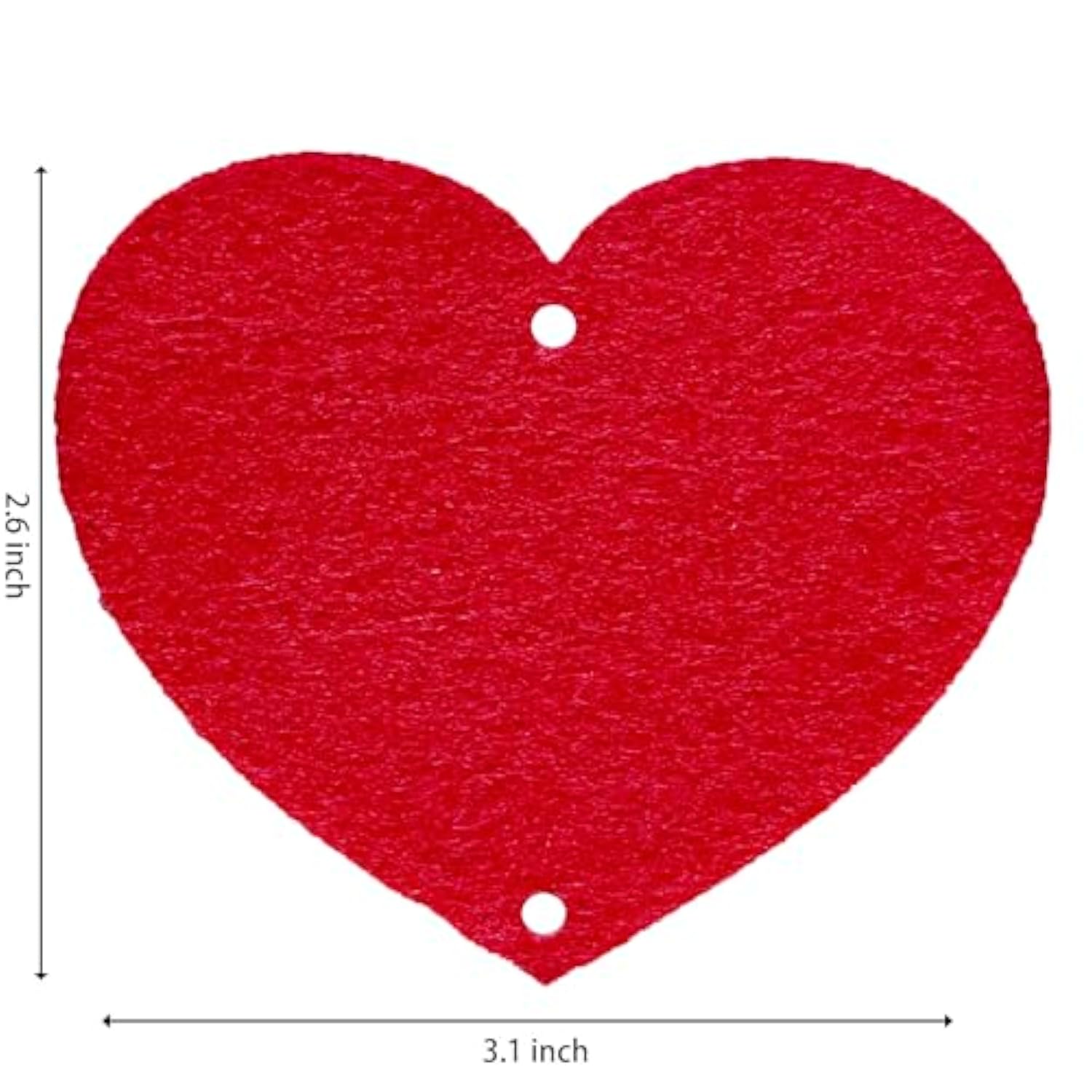 Valentines Day Decor - 84-Piece Red Felt Heart Garland Hanging String