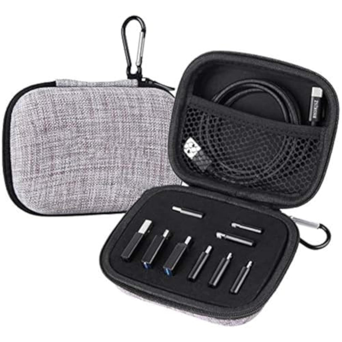 10-Piece Type C Adapter Kit, Compatible With Micro Usb/Type C/Usb Otg Adapter, Travel Case With And Carabiner, Includes Usb Type C Cable