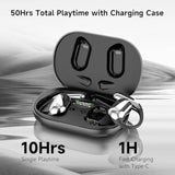 Open Ear Earbuds Bluetooth Headphones 60Hrs Playtime Wireless Ear Buds With Earhooks Ipx7 Waterproof Touch Control Earphones Sport Headsets Bluetooth 5.4 Headsets For Workout Running Black