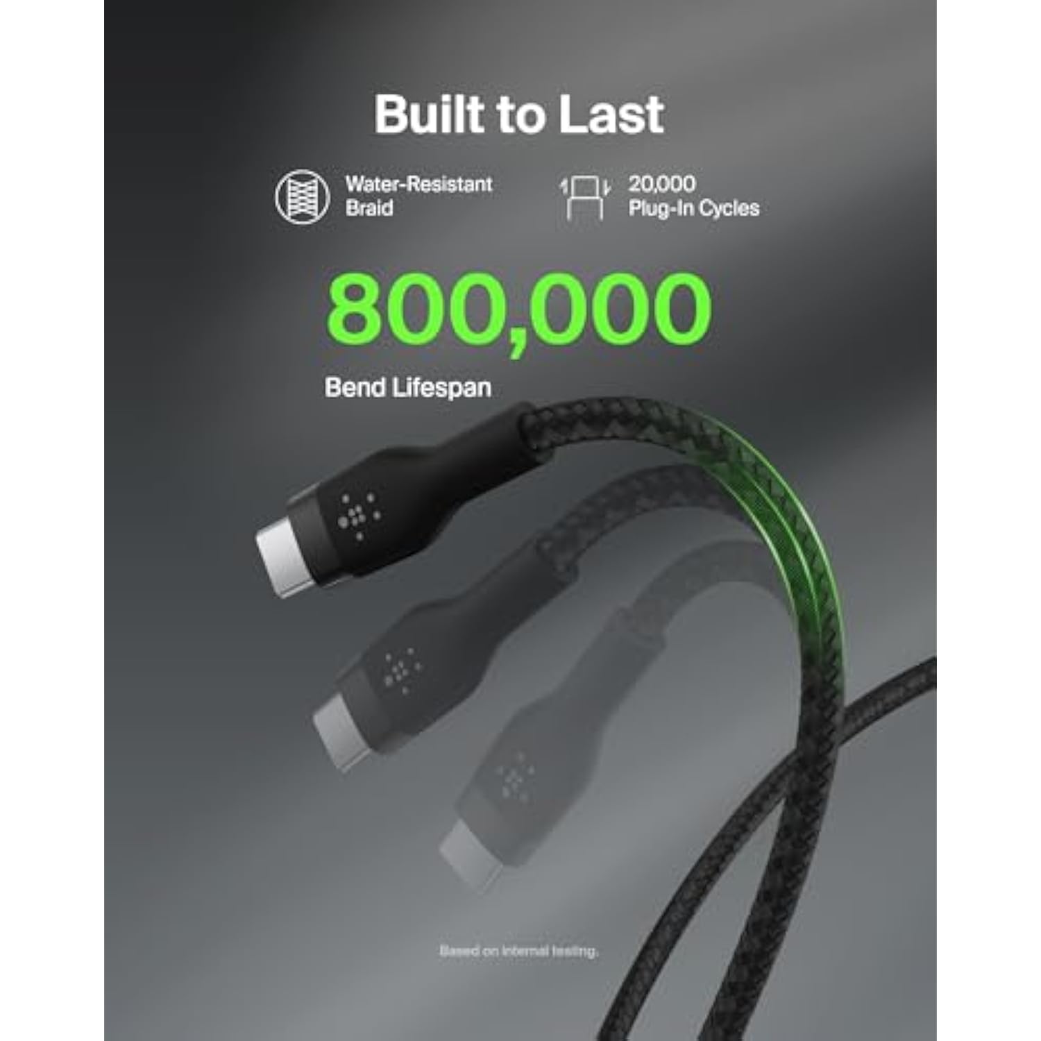 Belkin BoostCharge Pro Flex Braided USB-C to USB-A (2M/6.6ft) Fast Charging Cable USB-IF Certified for iPhone 16, iPhone 16 Pro, iPad Pro, Galaxy S25, S24, Pixel, Nintendo Switch 2 & More - Black
