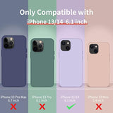 Designed For 13 Case, Designed For 14 Case, Silicone Ultra Slim Shockproof Protective Phone Case With [Soft Anti-Scratch Microfiber Lining], 6.1 Inch, Blue