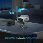 Mini Projector For , 2024 Upgraded 1080P Hd Projector, 8000L Portable Projector With Tripod, Movie Projector Compatible With Android/Ios/Windows/Tv Stick/Hdmi/Usb