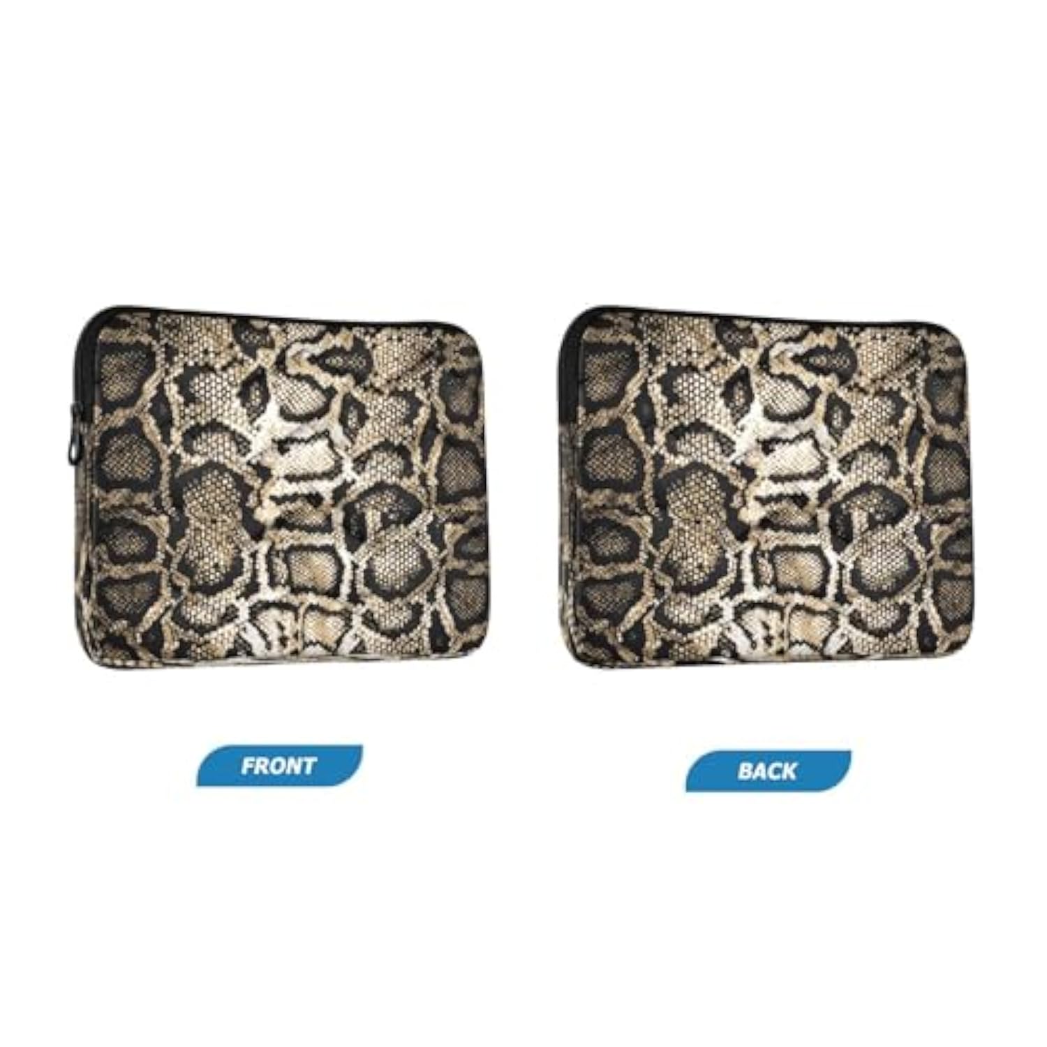 Laptop Sleeve Bag Case For Women Men Reptile Skin Black 15 Inch Protective Laptop Cover With Zipper For Travel Work College
