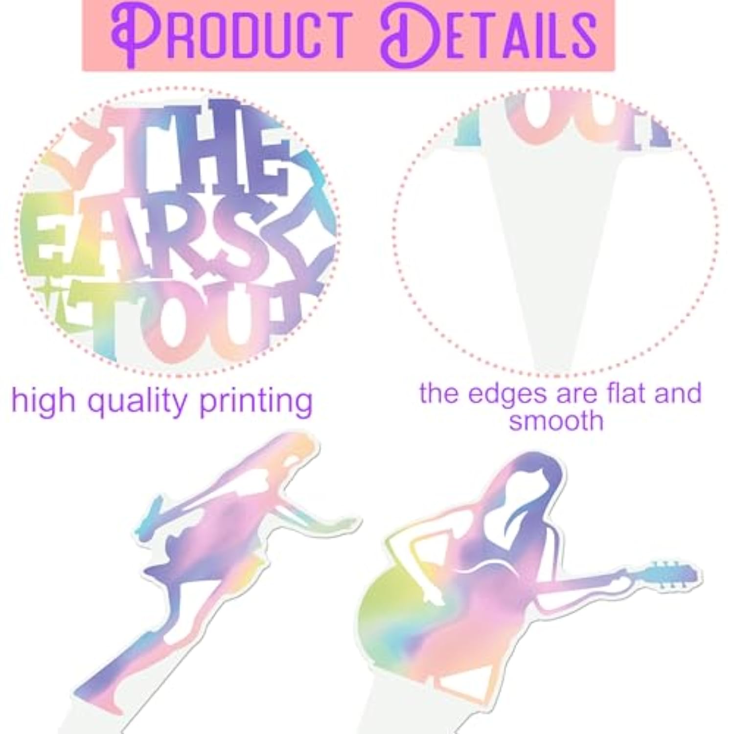 48Pcs Music Singer Party Cupcake Toppers Singer Birthday Party Decoration Pop Singer Cupcake Toppers For Popular Music Singer Birthday Baby Shower Supplies