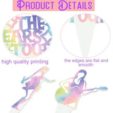 48Pcs Music Singer Party Cupcake Toppers Singer Birthday Party Decoration Pop Singer Cupcake Toppers For Popular Music Singer Birthday Baby Shower Supplies