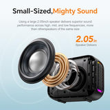 Portable Bluetooth Speaker Waterproof Gift: Ipx5 Hd Sound Up To 24H Playtime, Tws Pairing, Wireless Speakers With Lights, Travel Essentials Valentines Birthday Gifts For Men Women Boys Girls-Black