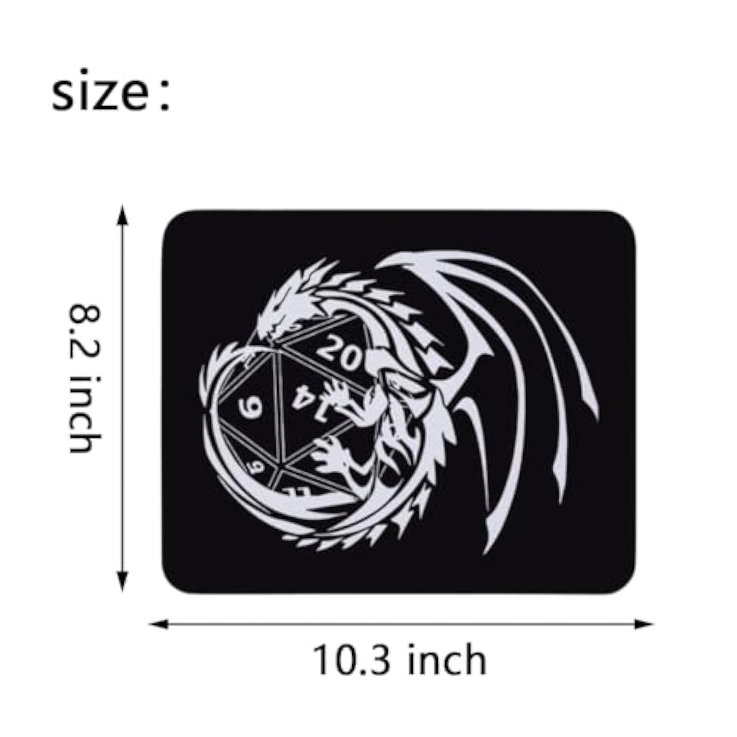 Dragons Gifts For Men Women Dungeon Master Gaming Gift Dragon Mouse Pad Cute And Cool Square Mousepad Dm Fans Gift Gamer Gifts(Dm 2)