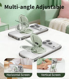 Portable Double-Sided Magnetic Phone Holder with Mirror, for Magnetic Phone Grip?Foldable and Adjustable?Fit for iPhone 17/16/15/14 Pro Max Air,